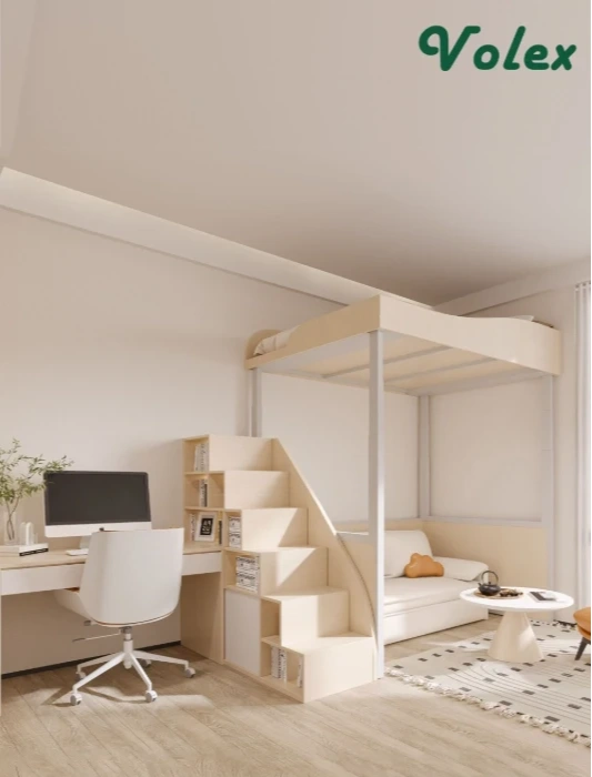 Volex electric adjustable height loft bed -Vaka China factory