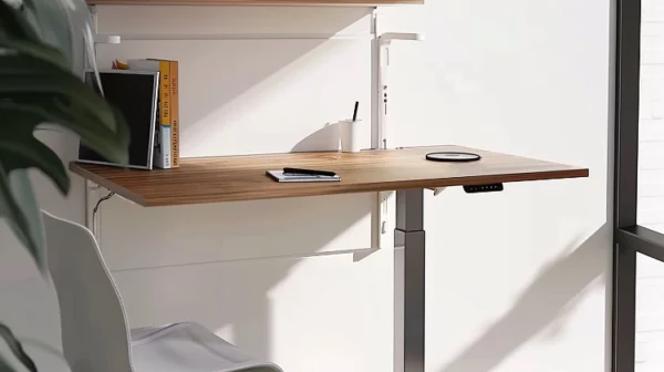 Ergonomic electric 1-leg wall-mounted standing desk S01-3 01 -Vakadesk