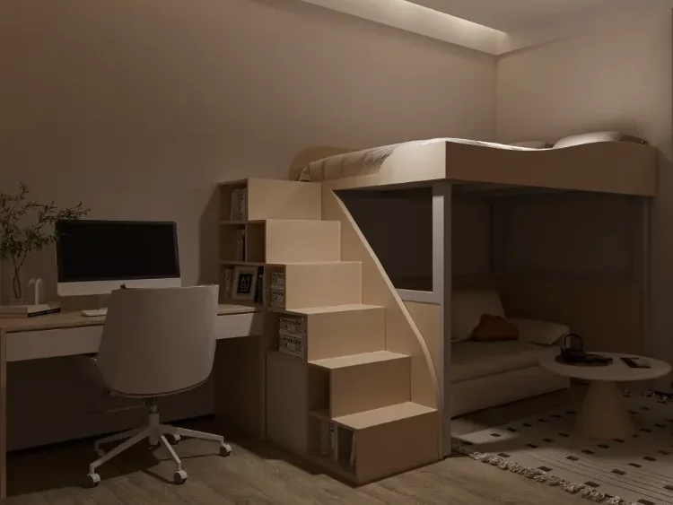 Electric Height Adjustable Loft Beds for sleeping at bedtime -Vakadesk (1)