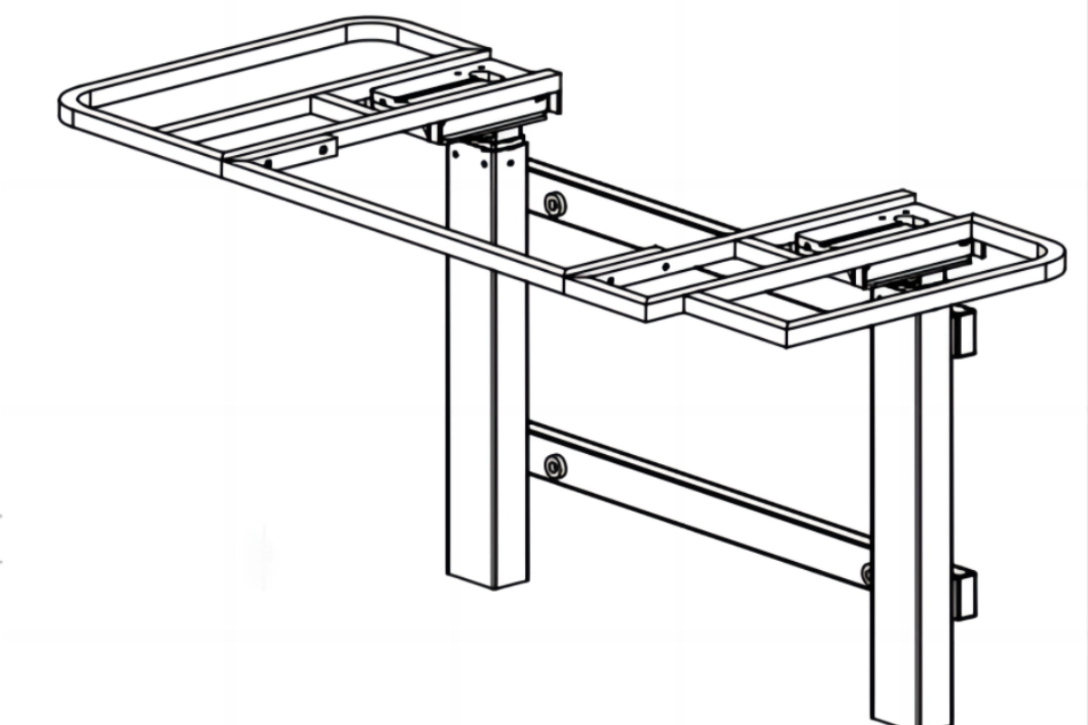 2-leg wall mounted standing desk D02 01 from Vaka China supplier