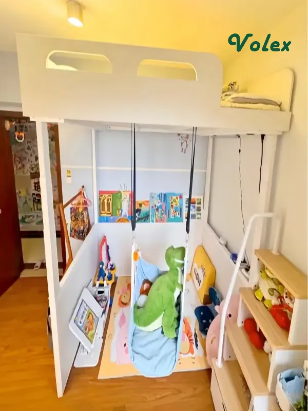 Electric height adjustable loft bed B01 _11 -Vakadesk