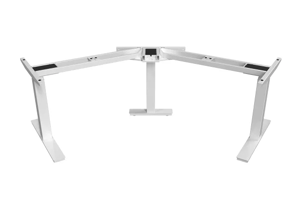 Electric motor driven height adjustable L-shape 120° desk frame 23 -Vakadesk